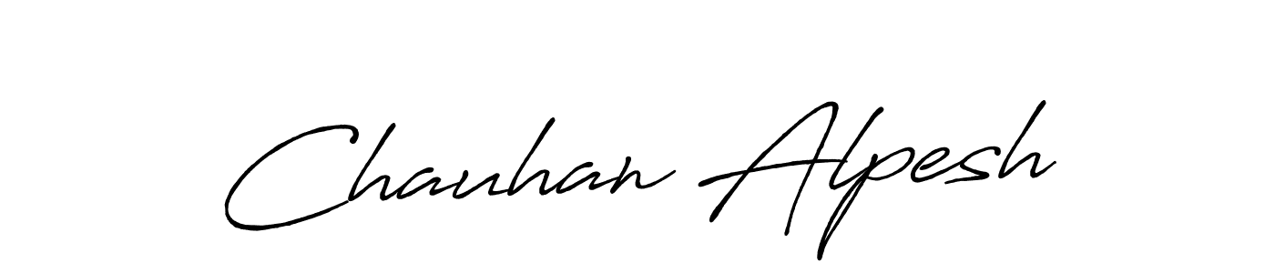 Create a beautiful signature design for name Chauhan Alpesh. With this signature (Antro_Vectra_Bolder) fonts, you can make a handwritten signature for free. Chauhan Alpesh signature style 7 images and pictures png