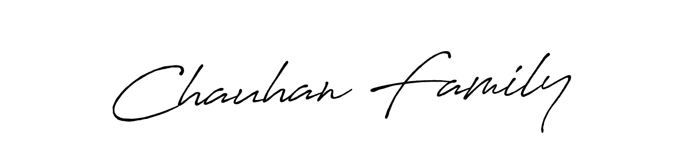 Create a beautiful signature design for name Chauhan Family. With this signature (Antro_Vectra_Bolder) fonts, you can make a handwritten signature for free. Chauhan Family signature style 7 images and pictures png