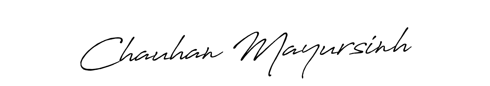 Antro_Vectra_Bolder is a professional signature style that is perfect for those who want to add a touch of class to their signature. It is also a great choice for those who want to make their signature more unique. Get Chauhan Mayursinh name to fancy signature for free. Chauhan Mayursinh signature style 7 images and pictures png