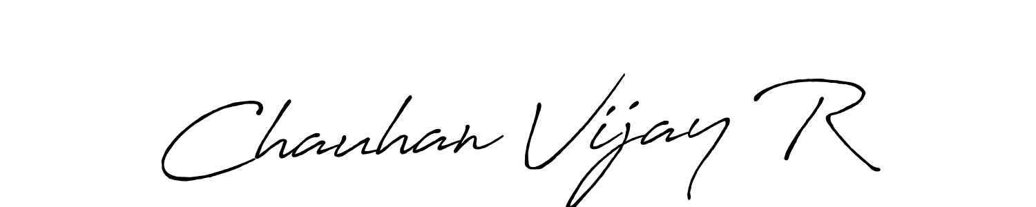 It looks lik you need a new signature style for name Chauhan Vijay R. Design unique handwritten (Antro_Vectra_Bolder) signature with our free signature maker in just a few clicks. Chauhan Vijay R signature style 7 images and pictures png