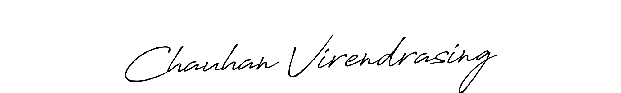 Make a beautiful signature design for name Chauhan Virendrasing. With this signature (Antro_Vectra_Bolder) style, you can create a handwritten signature for free. Chauhan Virendrasing signature style 7 images and pictures png