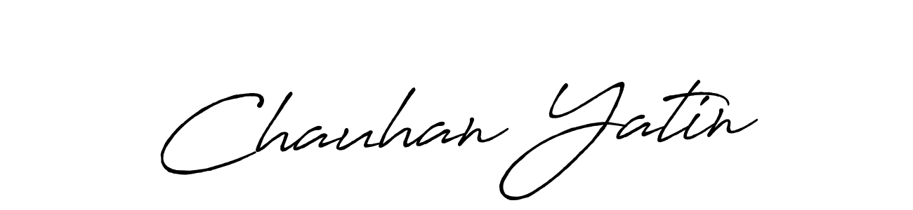 Similarly Antro_Vectra_Bolder is the best handwritten signature design. Signature creator online .You can use it as an online autograph creator for name Chauhan Yatin. Chauhan Yatin signature style 7 images and pictures png