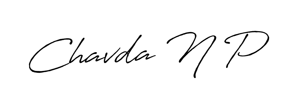 Design your own signature with our free online signature maker. With this signature software, you can create a handwritten (Antro_Vectra_Bolder) signature for name Chavda N P. Chavda N P signature style 7 images and pictures png