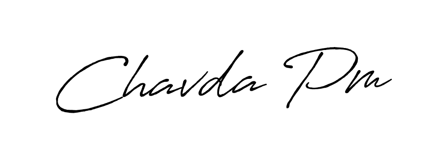 Design your own signature with our free online signature maker. With this signature software, you can create a handwritten (Antro_Vectra_Bolder) signature for name Chavda Pm. Chavda Pm signature style 7 images and pictures png