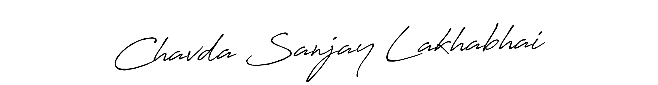 Chavda Sanjay Lakhabhai stylish signature style. Best Handwritten Sign (Antro_Vectra_Bolder) for my name. Handwritten Signature Collection Ideas for my name Chavda Sanjay Lakhabhai. Chavda Sanjay Lakhabhai signature style 7 images and pictures png