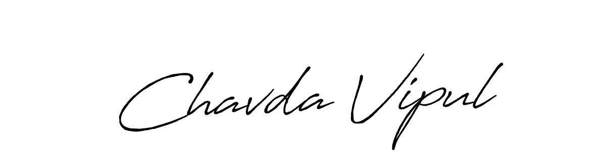 Create a beautiful signature design for name Chavda Vipul. With this signature (Antro_Vectra_Bolder) fonts, you can make a handwritten signature for free. Chavda Vipul signature style 7 images and pictures png