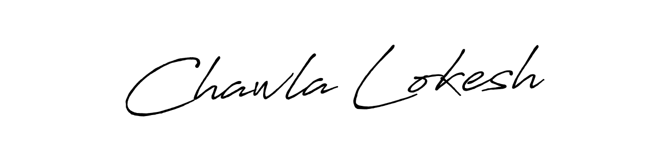 The best way (Antro_Vectra_Bolder) to make a short signature is to pick only two or three words in your name. The name Chawla Lokesh include a total of six letters. For converting this name. Chawla Lokesh signature style 7 images and pictures png