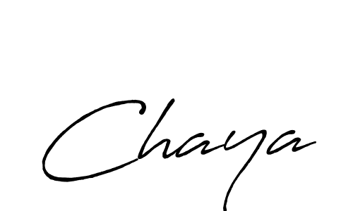 How to make Chaya signature? Antro_Vectra_Bolder is a professional autograph style. Create handwritten signature for Chaya name. Chaya signature style 7 images and pictures png