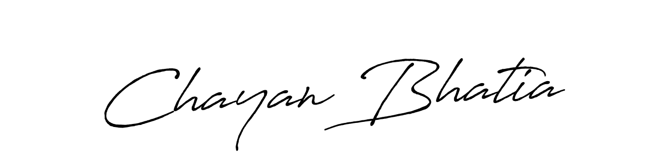 How to make Chayan Bhatia name signature. Use Antro_Vectra_Bolder style for creating short signs online. This is the latest handwritten sign. Chayan Bhatia signature style 7 images and pictures png