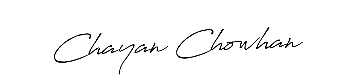 Also we have Chayan Chowhan name is the best signature style. Create professional handwritten signature collection using Antro_Vectra_Bolder autograph style. Chayan Chowhan signature style 7 images and pictures png