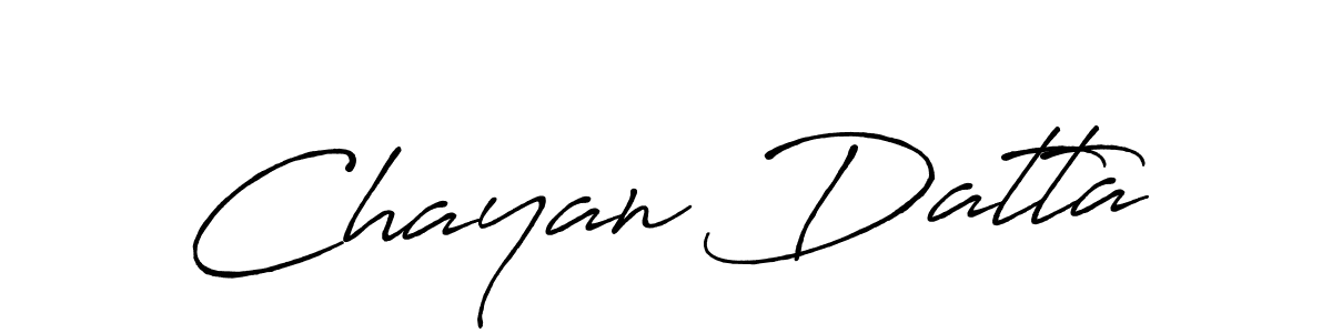 Make a beautiful signature design for name Chayan Datta. With this signature (Antro_Vectra_Bolder) style, you can create a handwritten signature for free. Chayan Datta signature style 7 images and pictures png