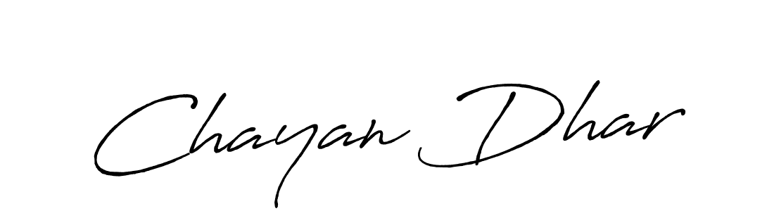 Design your own signature with our free online signature maker. With this signature software, you can create a handwritten (Antro_Vectra_Bolder) signature for name Chayan Dhar. Chayan Dhar signature style 7 images and pictures png