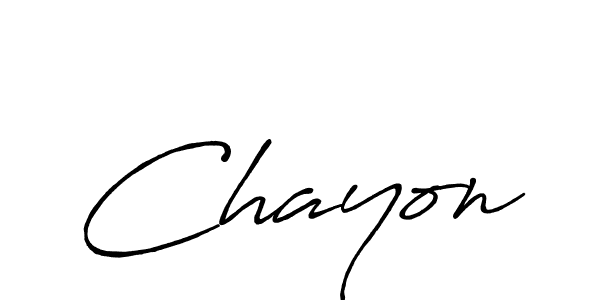 Use a signature maker to create a handwritten signature online. With this signature software, you can design (Antro_Vectra_Bolder) your own signature for name Chayon. Chayon signature style 7 images and pictures png