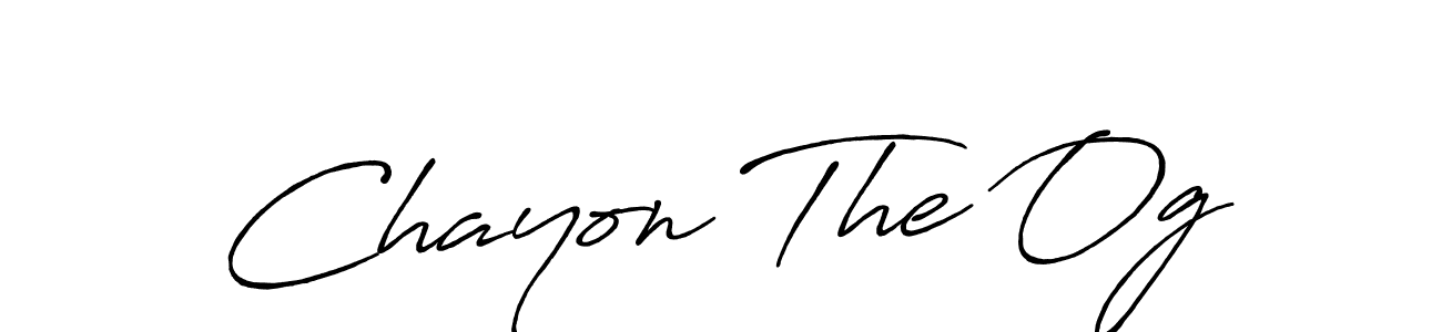 How to make Chayon The Og name signature. Use Antro_Vectra_Bolder style for creating short signs online. This is the latest handwritten sign. Chayon The Og signature style 7 images and pictures png