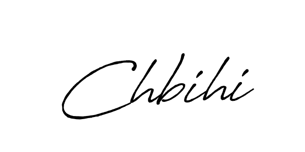 Make a beautiful signature design for name Chbihi. With this signature (Antro_Vectra_Bolder) style, you can create a handwritten signature for free. Chbihi signature style 7 images and pictures png