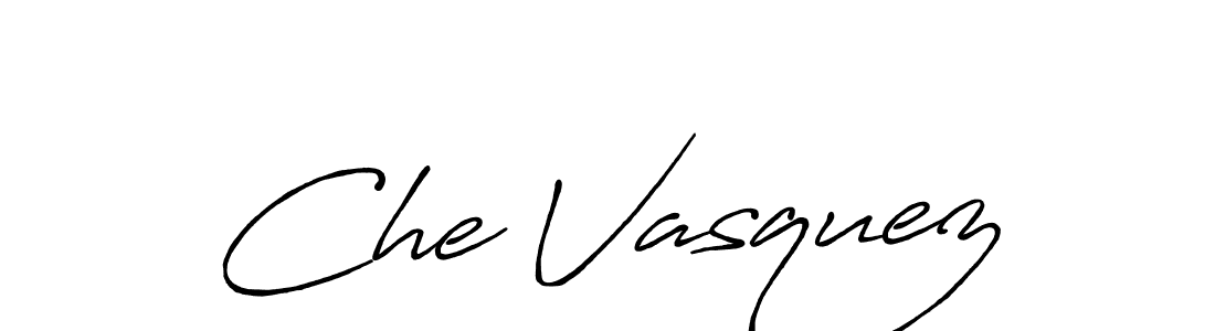 How to make Che Vasquez signature? Antro_Vectra_Bolder is a professional autograph style. Create handwritten signature for Che Vasquez name. Che Vasquez signature style 7 images and pictures png