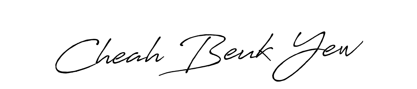 Design your own signature with our free online signature maker. With this signature software, you can create a handwritten (Antro_Vectra_Bolder) signature for name Cheah Beuk Yew. Cheah Beuk Yew signature style 7 images and pictures png