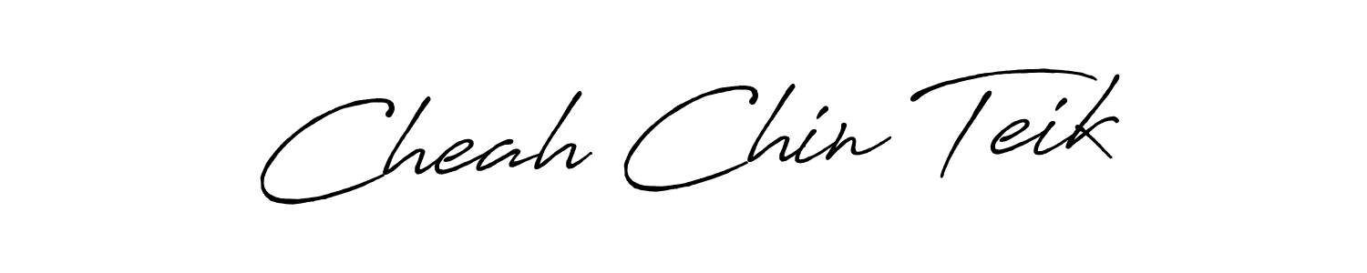 Create a beautiful signature design for name Cheah Chin Teik. With this signature (Antro_Vectra_Bolder) fonts, you can make a handwritten signature for free. Cheah Chin Teik signature style 7 images and pictures png