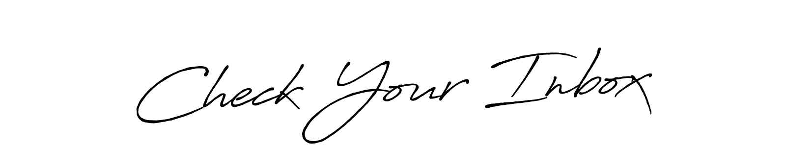 How to make Check Your Inbox name signature. Use Antro_Vectra_Bolder style for creating short signs online. This is the latest handwritten sign. Check Your Inbox signature style 7 images and pictures png