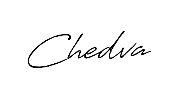 Design your own signature with our free online signature maker. With this signature software, you can create a handwritten (Antro_Vectra_Bolder) signature for name Chedva. Chedva signature style 7 images and pictures png