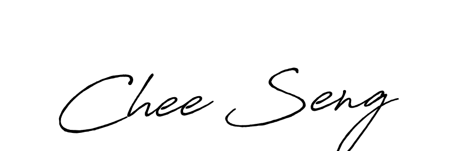 Use a signature maker to create a handwritten signature online. With this signature software, you can design (Antro_Vectra_Bolder) your own signature for name Chee Seng. Chee Seng signature style 7 images and pictures png