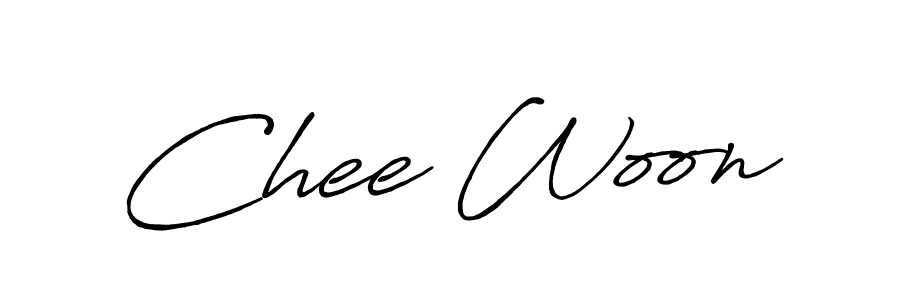 It looks lik you need a new signature style for name Chee Woon. Design unique handwritten (Antro_Vectra_Bolder) signature with our free signature maker in just a few clicks. Chee Woon signature style 7 images and pictures png