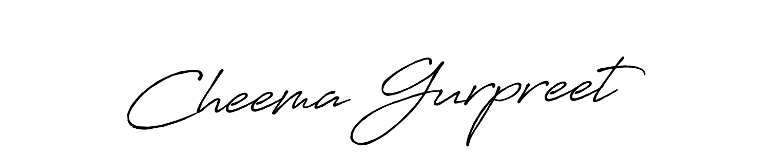 Also we have Cheema Gurpreet name is the best signature style. Create professional handwritten signature collection using Antro_Vectra_Bolder autograph style. Cheema Gurpreet signature style 7 images and pictures png