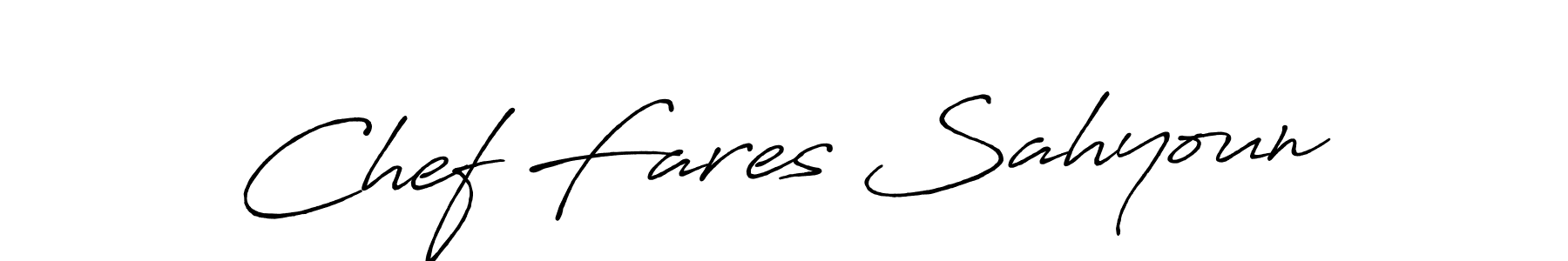 Once you've used our free online signature maker to create your best signature Antro_Vectra_Bolder style, it's time to enjoy all of the benefits that Chef Fares Sahyoun name signing documents. Chef Fares Sahyoun signature style 7 images and pictures png