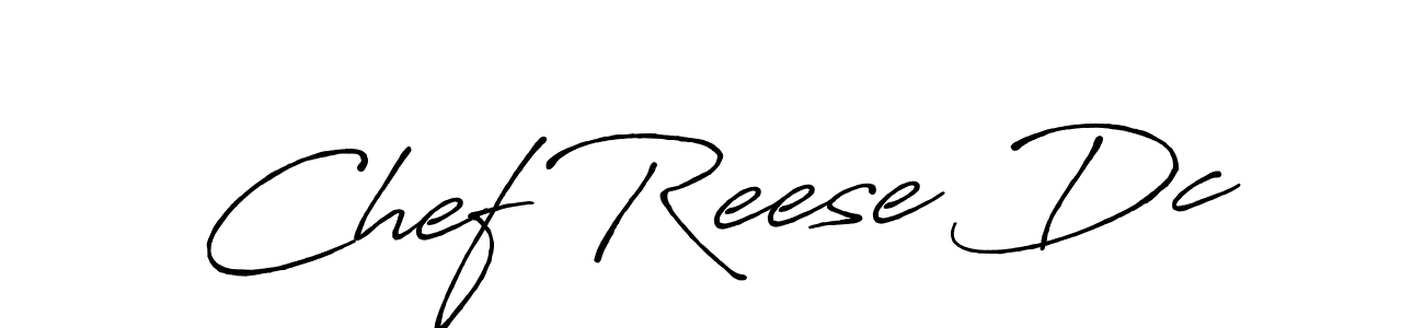 The best way (Antro_Vectra_Bolder) to make a short signature is to pick only two or three words in your name. The name Chef Reese Dc include a total of six letters. For converting this name. Chef Reese Dc signature style 7 images and pictures png