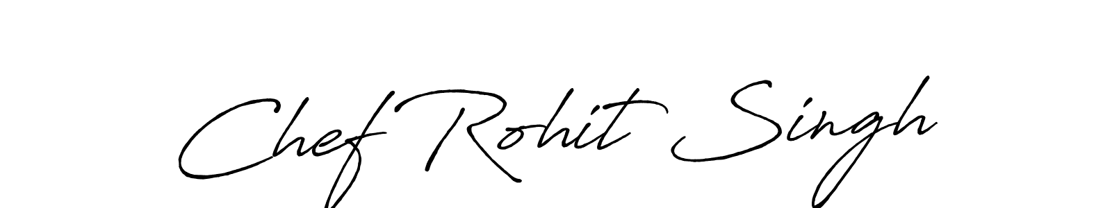 You should practise on your own different ways (Antro_Vectra_Bolder) to write your name (Chef Rohit Singh) in signature. don't let someone else do it for you. Chef Rohit Singh signature style 7 images and pictures png