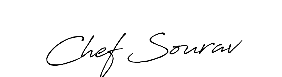 You should practise on your own different ways (Antro_Vectra_Bolder) to write your name (Chef Sourav) in signature. don't let someone else do it for you. Chef Sourav signature style 7 images and pictures png