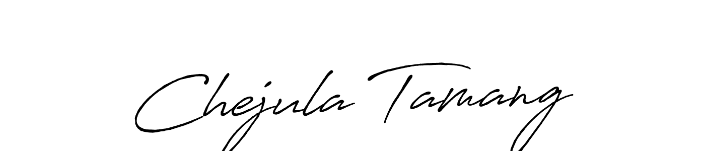 You should practise on your own different ways (Antro_Vectra_Bolder) to write your name (Chejula Tamang) in signature. don't let someone else do it for you. Chejula Tamang signature style 7 images and pictures png