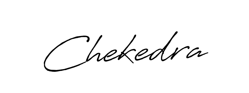 Use a signature maker to create a handwritten signature online. With this signature software, you can design (Antro_Vectra_Bolder) your own signature for name Chekedra. Chekedra signature style 7 images and pictures png