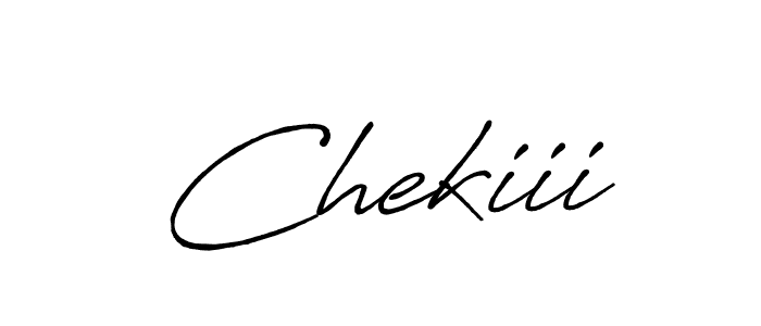 Use a signature maker to create a handwritten signature online. With this signature software, you can design (Antro_Vectra_Bolder) your own signature for name Chekiii. Chekiii signature style 7 images and pictures png