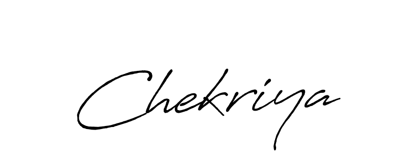 Create a beautiful signature design for name Chekriya. With this signature (Antro_Vectra_Bolder) fonts, you can make a handwritten signature for free. Chekriya signature style 7 images and pictures png