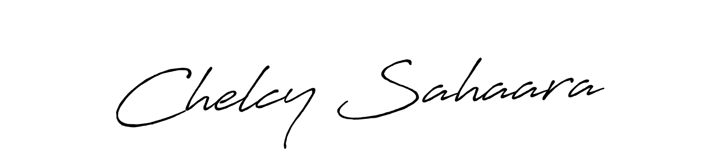 How to make Chelcy Sahaara signature? Antro_Vectra_Bolder is a professional autograph style. Create handwritten signature for Chelcy Sahaara name. Chelcy Sahaara signature style 7 images and pictures png