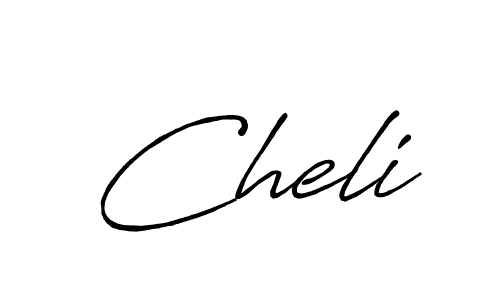Cheli stylish signature style. Best Handwritten Sign (Antro_Vectra_Bolder) for my name. Handwritten Signature Collection Ideas for my name Cheli. Cheli signature style 7 images and pictures png