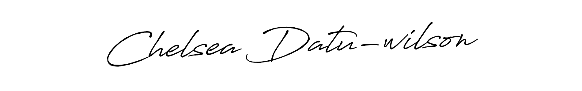 It looks lik you need a new signature style for name Chelsea Datu-wilson. Design unique handwritten (Antro_Vectra_Bolder) signature with our free signature maker in just a few clicks. Chelsea Datu-wilson signature style 7 images and pictures png