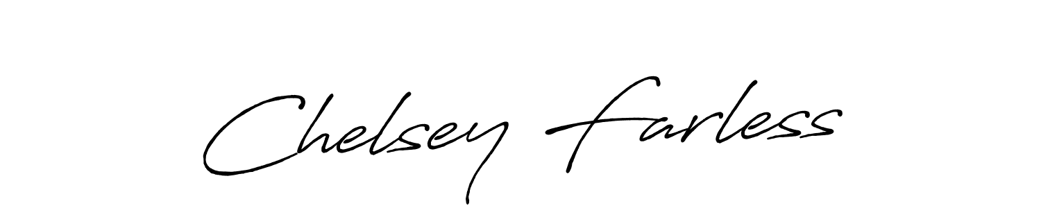 Make a beautiful signature design for name Chelsey Farless. With this signature (Antro_Vectra_Bolder) style, you can create a handwritten signature for free. Chelsey Farless signature style 7 images and pictures png