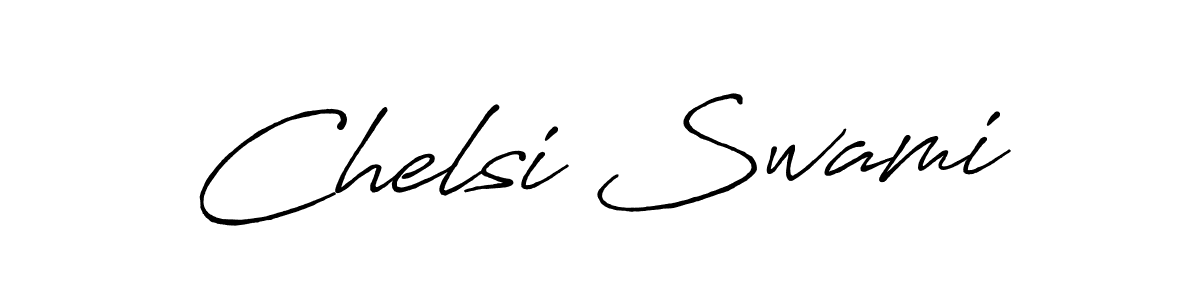 How to make Chelsi Swami name signature. Use Antro_Vectra_Bolder style for creating short signs online. This is the latest handwritten sign. Chelsi Swami signature style 7 images and pictures png