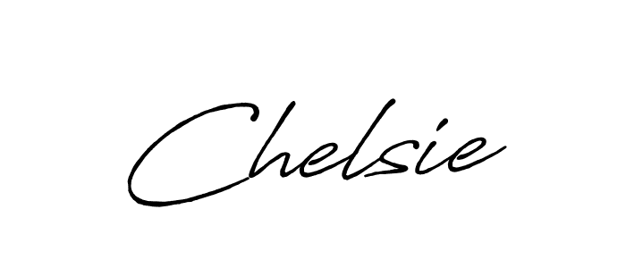 How to make Chelsie signature? Antro_Vectra_Bolder is a professional autograph style. Create handwritten signature for Chelsie name. Chelsie signature style 7 images and pictures png