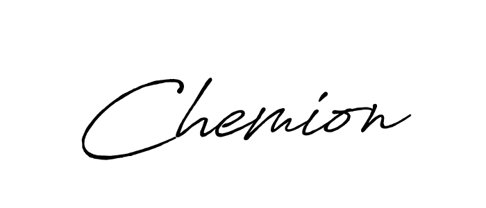 Chemion stylish signature style. Best Handwritten Sign (Antro_Vectra_Bolder) for my name. Handwritten Signature Collection Ideas for my name Chemion. Chemion signature style 7 images and pictures png