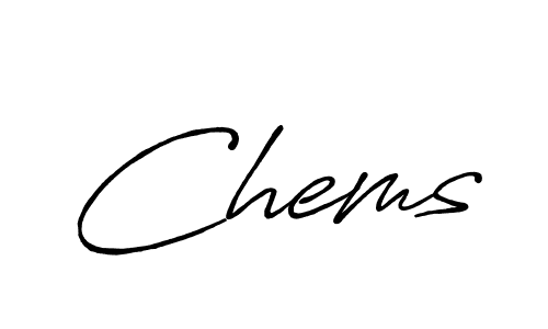 Similarly Antro_Vectra_Bolder is the best handwritten signature design. Signature creator online .You can use it as an online autograph creator for name Chems. Chems signature style 7 images and pictures png