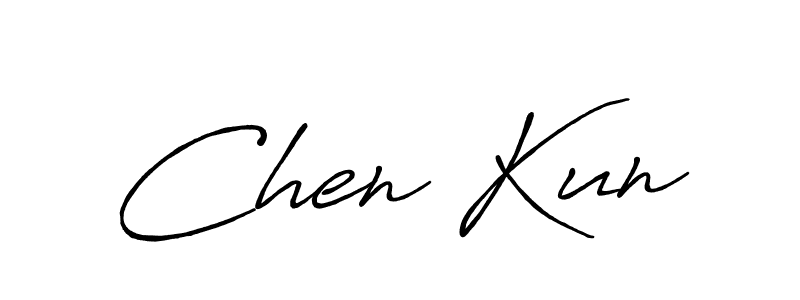 How to make Chen Kun name signature. Use Antro_Vectra_Bolder style for creating short signs online. This is the latest handwritten sign. Chen Kun signature style 7 images and pictures png