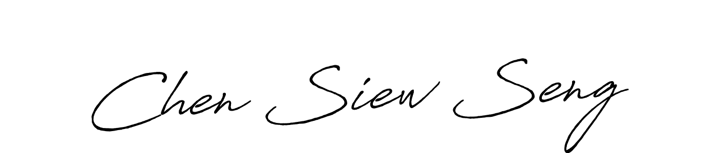 Make a beautiful signature design for name Chen Siew Seng. With this signature (Antro_Vectra_Bolder) style, you can create a handwritten signature for free. Chen Siew Seng signature style 7 images and pictures png