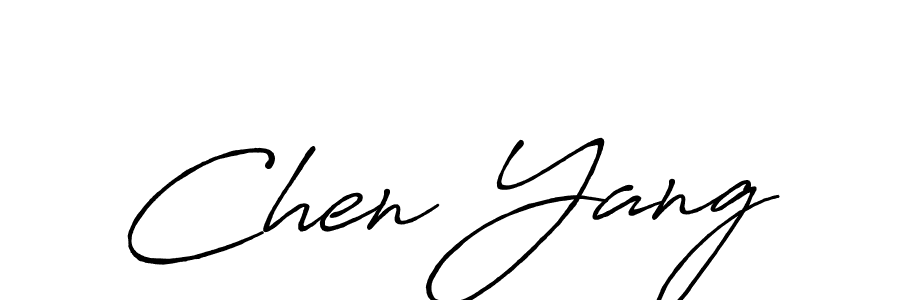 Make a beautiful signature design for name Chen Yang. With this signature (Antro_Vectra_Bolder) style, you can create a handwritten signature for free. Chen Yang signature style 7 images and pictures png