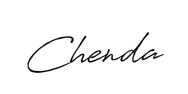 How to make Chenda signature? Antro_Vectra_Bolder is a professional autograph style. Create handwritten signature for Chenda name. Chenda signature style 7 images and pictures png