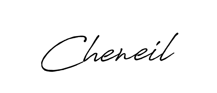 if you are searching for the best signature style for your name Cheneil. so please give up your signature search. here we have designed multiple signature styles  using Antro_Vectra_Bolder. Cheneil signature style 7 images and pictures png