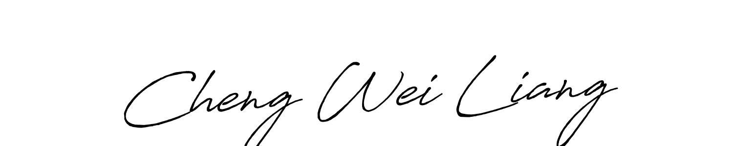 Also we have Cheng Wei Liang name is the best signature style. Create professional handwritten signature collection using Antro_Vectra_Bolder autograph style. Cheng Wei Liang signature style 7 images and pictures png