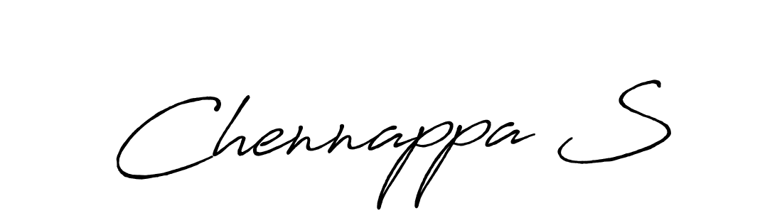 if you are searching for the best signature style for your name Chennappa S. so please give up your signature search. here we have designed multiple signature styles  using Antro_Vectra_Bolder. Chennappa S signature style 7 images and pictures png